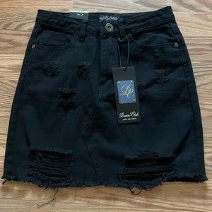 Denim Club black Jean skirt